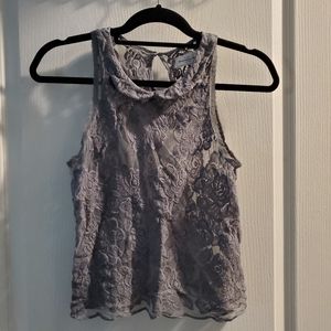 Abercrombie & Fitch Embroidered Lace Tank Top